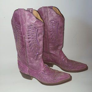 Cowboy Pro Purple/Lavender Western Boots Women's Size 9